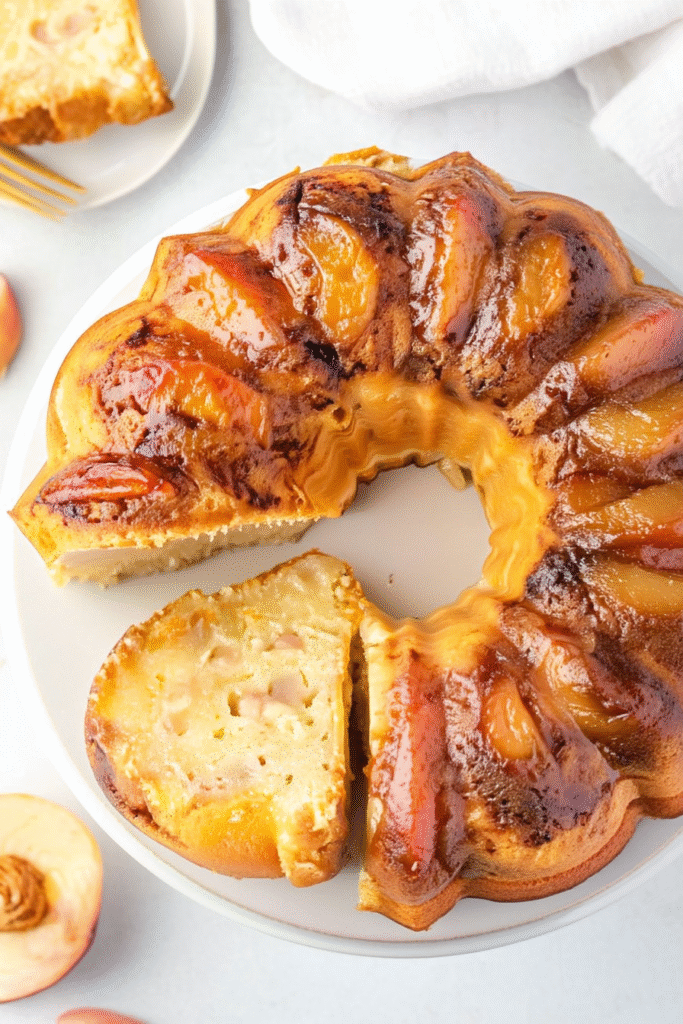 Delicious Peach Cobbler Pound Cake