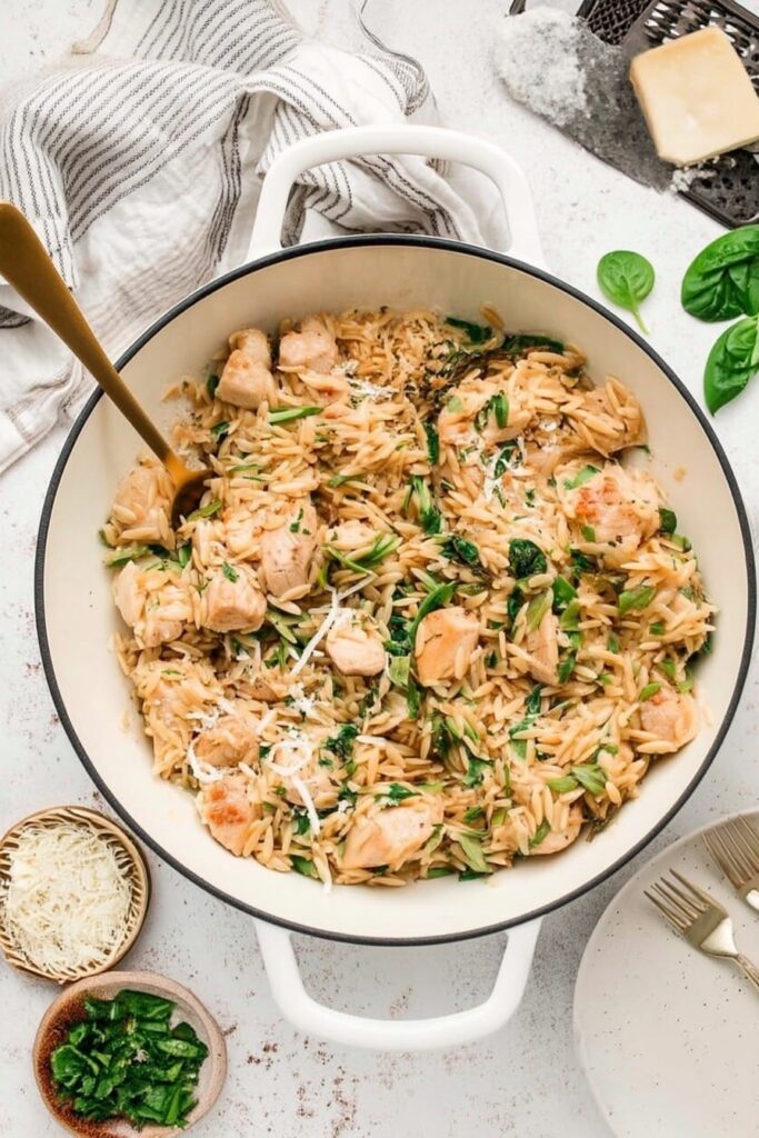Delicious One Pot Chicken Orzo