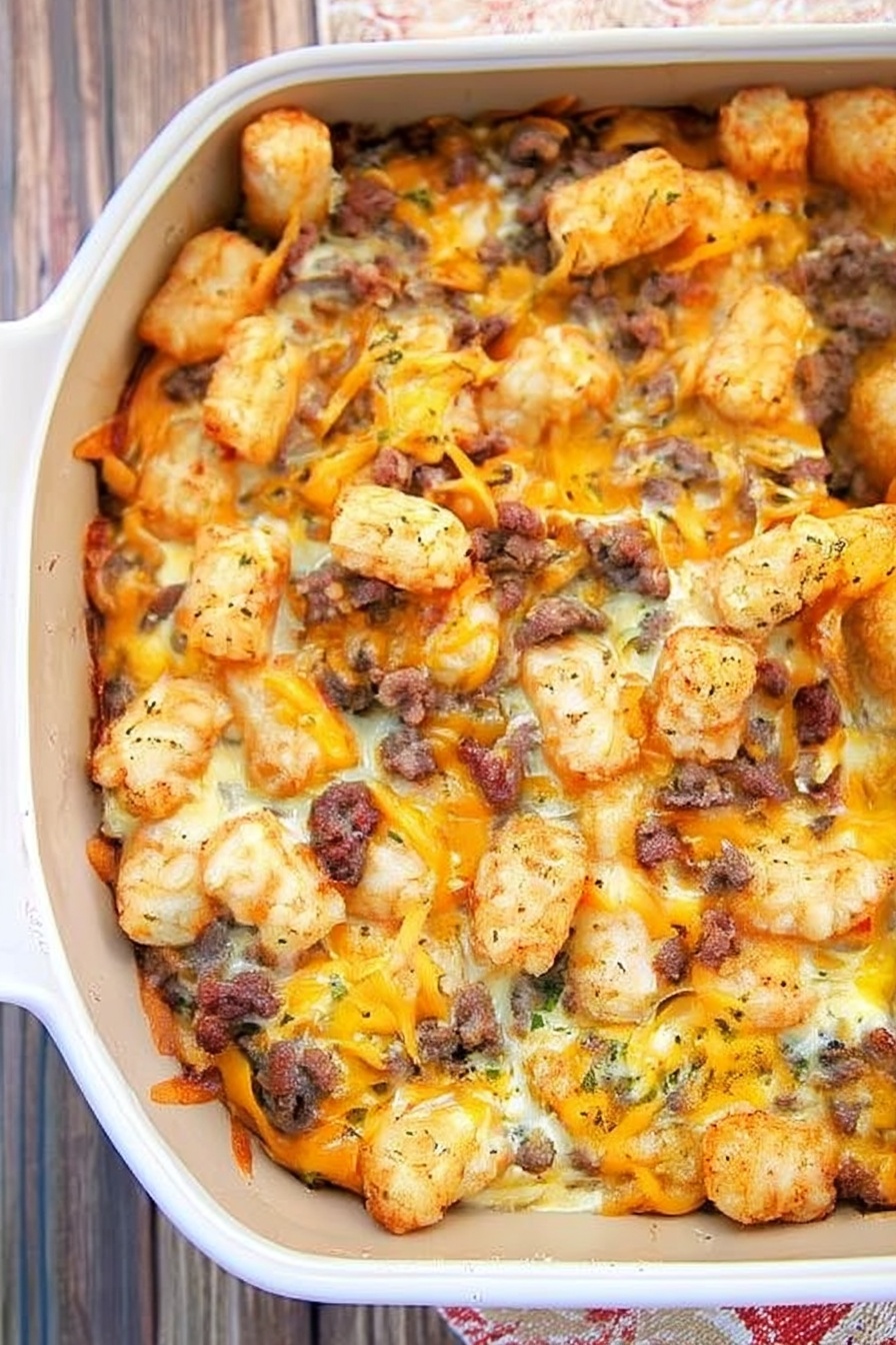 Tater Tot Sausage Breakfast Casserole: Hearty Morning Bliss