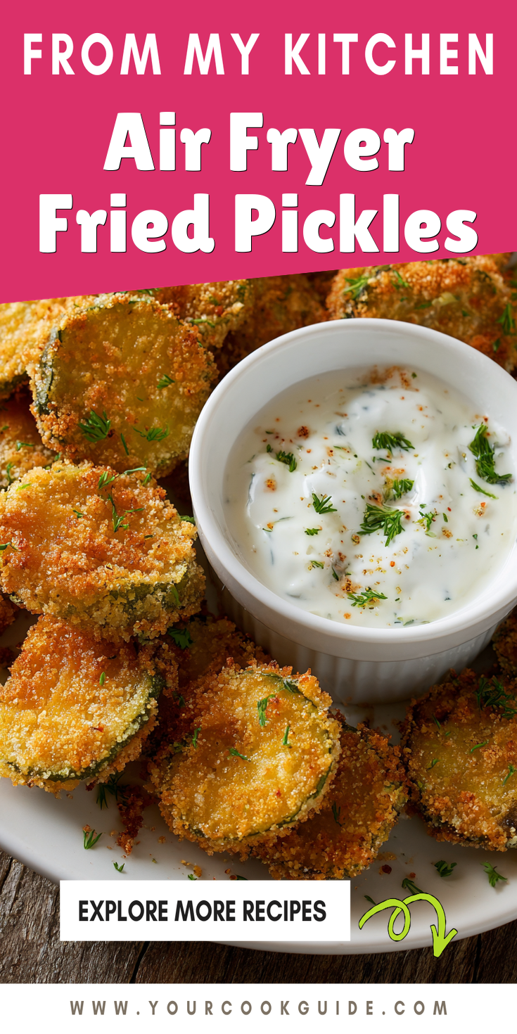 Air Fryer Fried Pickles served warm with cozy spices