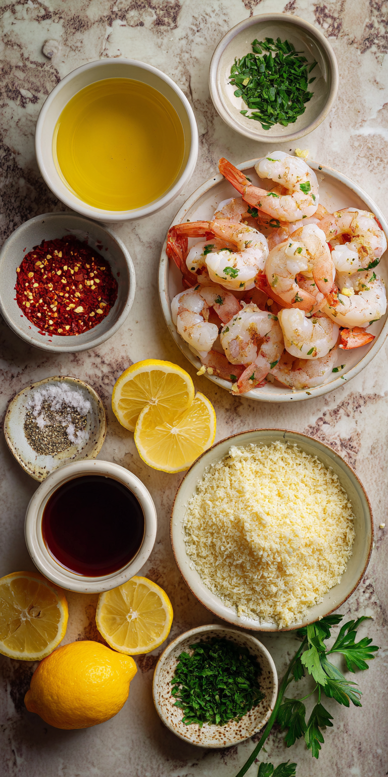 Air Fryer Shrimp Scampi Bites served warm with cozy spices