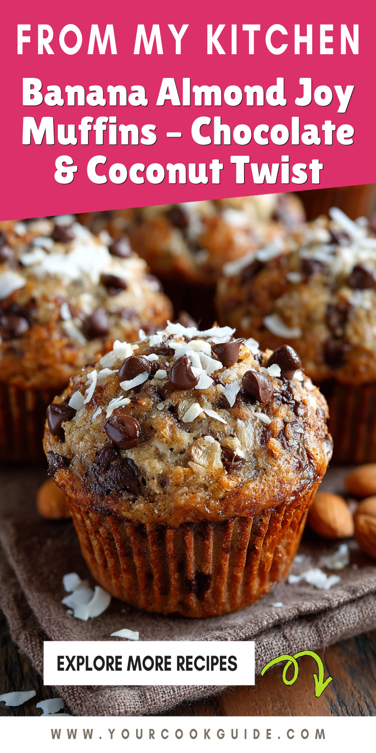 Banana Almond Joy Muffins – Chocolate & Coconut Twist served warm with cozy spices