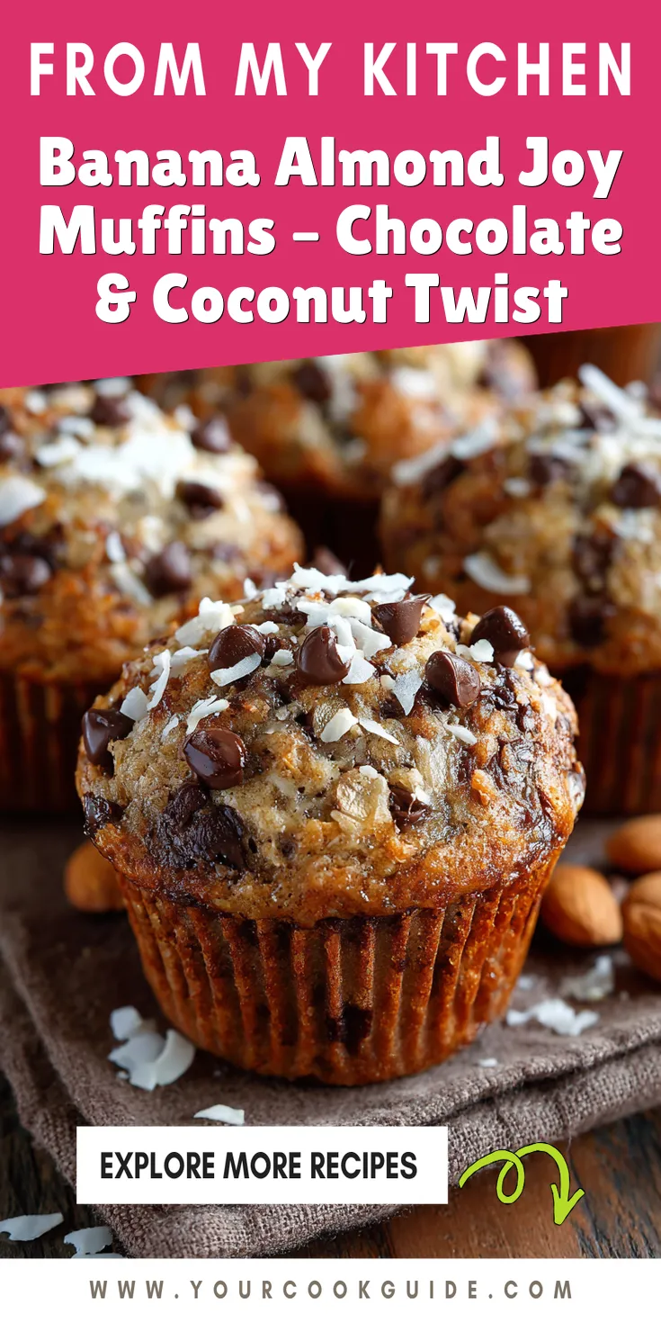 Banana Almond Joy Muffins – Chocolate & Coconut Twist served warm with cozy spices
