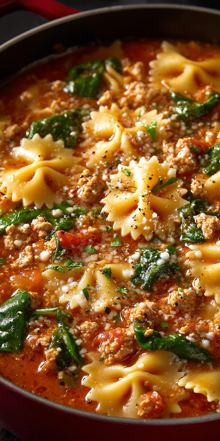 Bow Tie Pasta Family Lasagna Soup Recipe