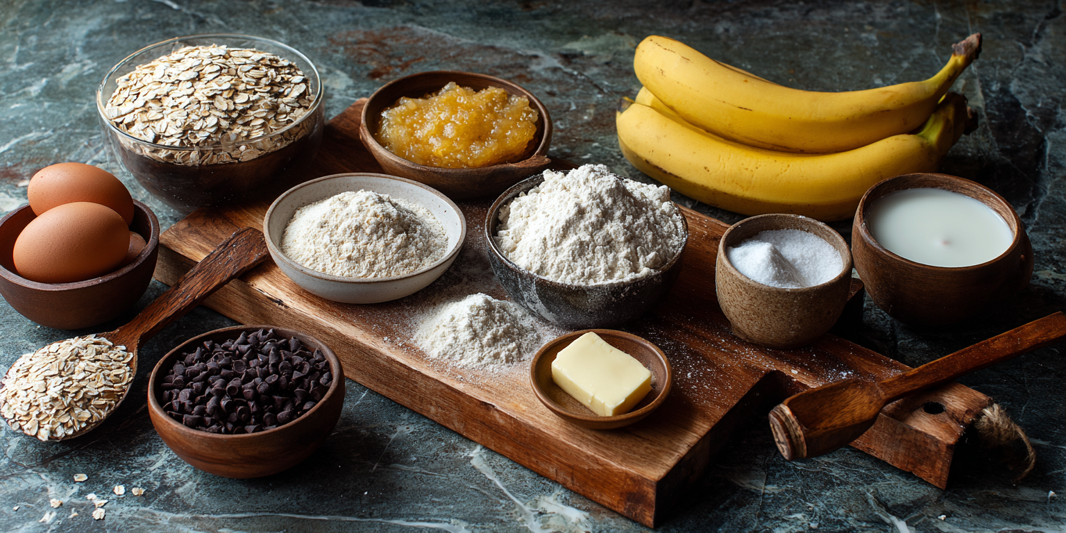 Chocolate Banana Oat Muffins served warm with cozy spices