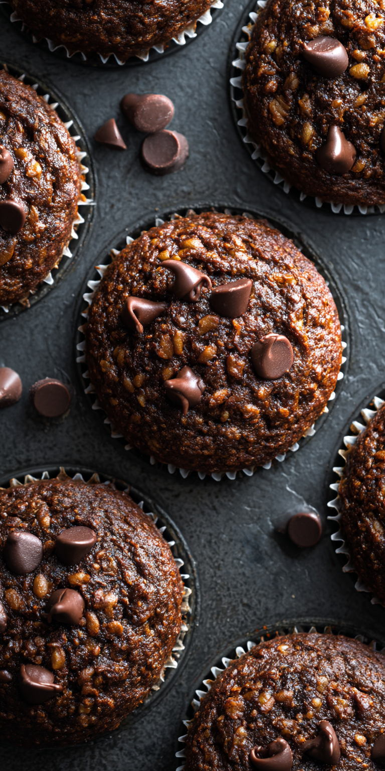 Chocolate Banana Oat Muffins Recipe
