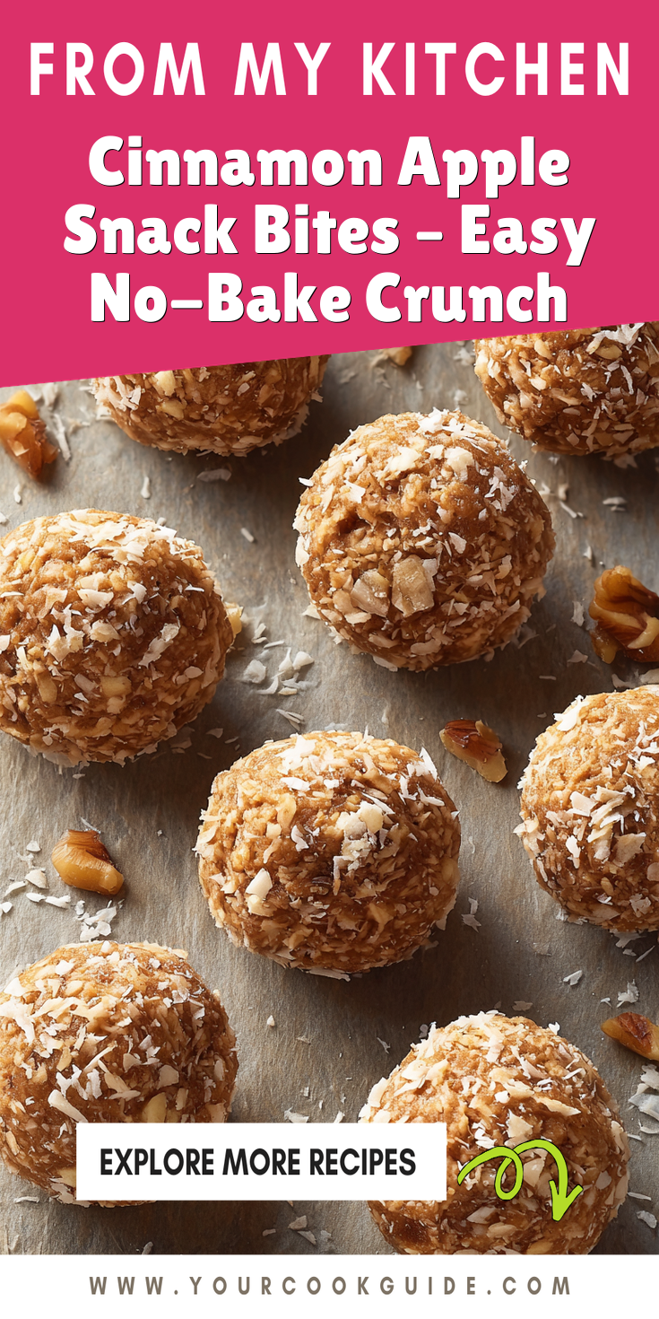 Cinnamon Apple Snack Bites – Easy No-Bake Crunch served warm with cozy spices