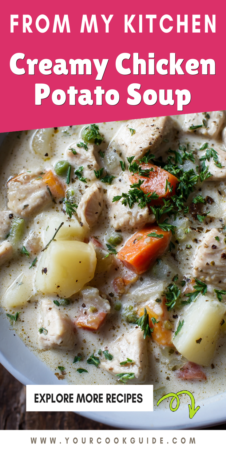 Creamy Chicken Potato Soup served warm with cozy spices