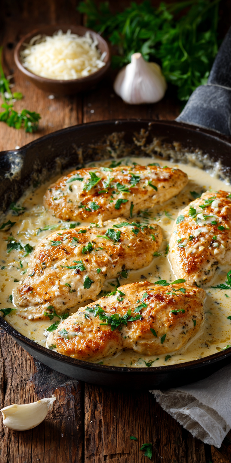 Creamy Garlic Chicken – Easy Simple Cozy Meal Recipe