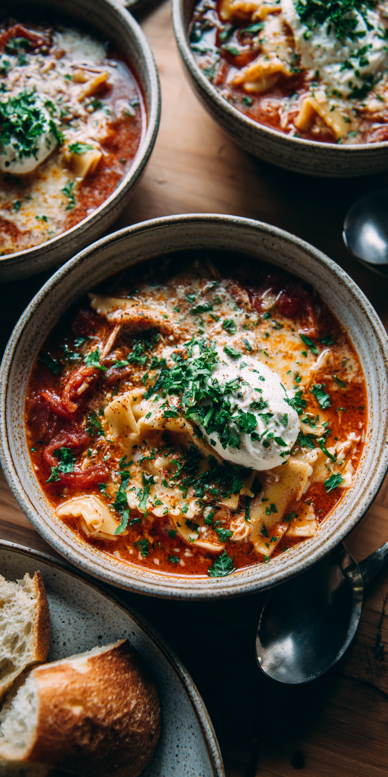 Creamy Italian Chicken Lasagna Soup – Hearty & Delicious Recipe