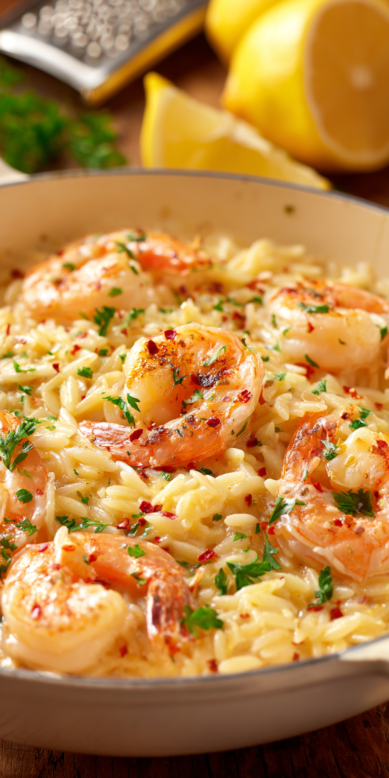 Creamy Shrimp Scampi Orzo – One-Pot Comfort Recipe