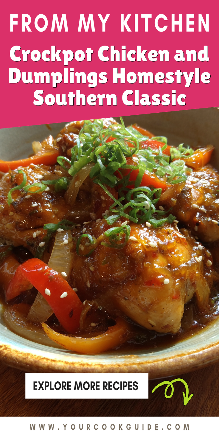 Crockpot Chicken and Dumplings Homestyle Southern Classic served warm with cozy spices