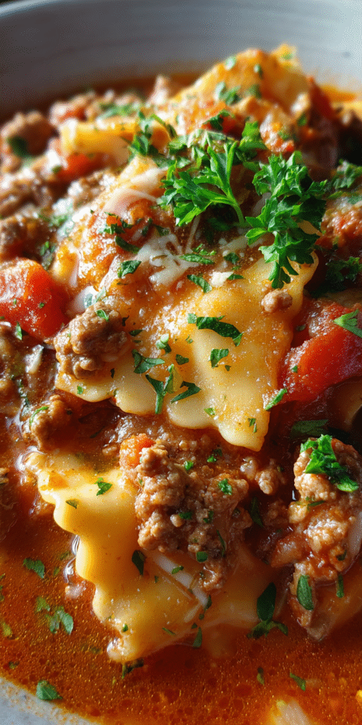 Crockpot Lasagna Soup – One-Bowl Comfort Made Easy Recipe