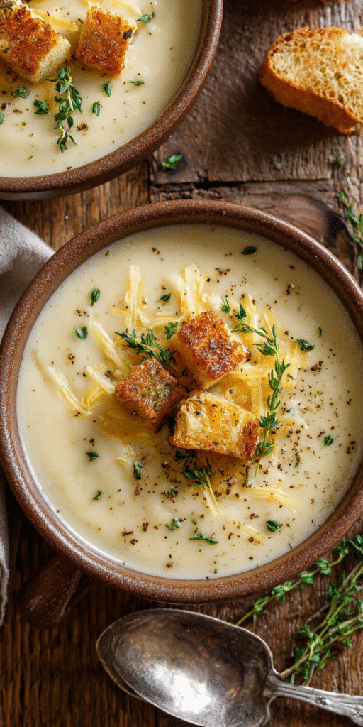 Garlic Cream Potato Soup – Easy & Flavorful Recipe