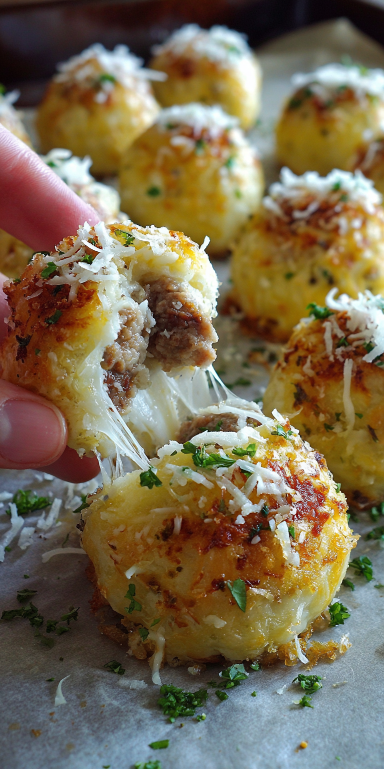 Garlic Parmesan Cheeseburger Bombs Recipe