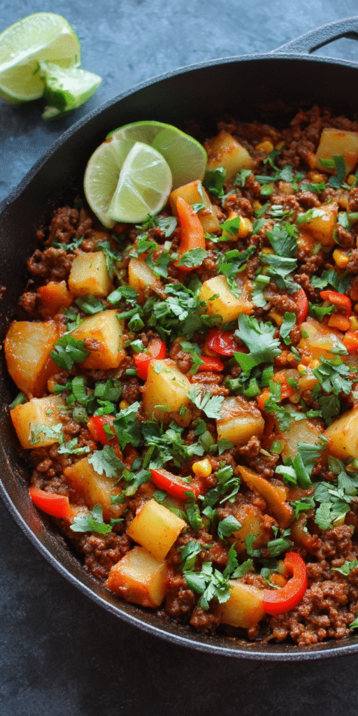 Ground Beef & Potato Taco Skillet Recipe