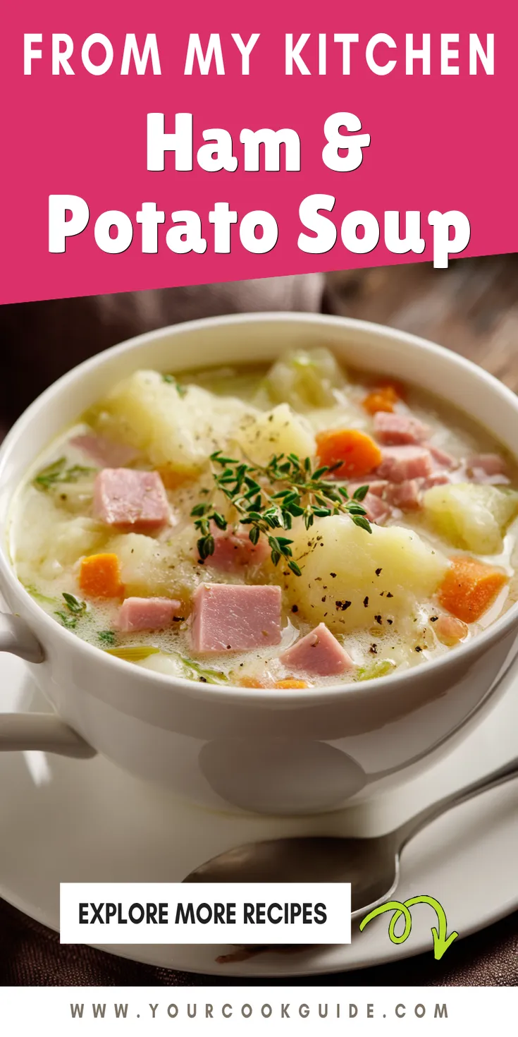 Ham & Potato Soup served warm with cozy spices