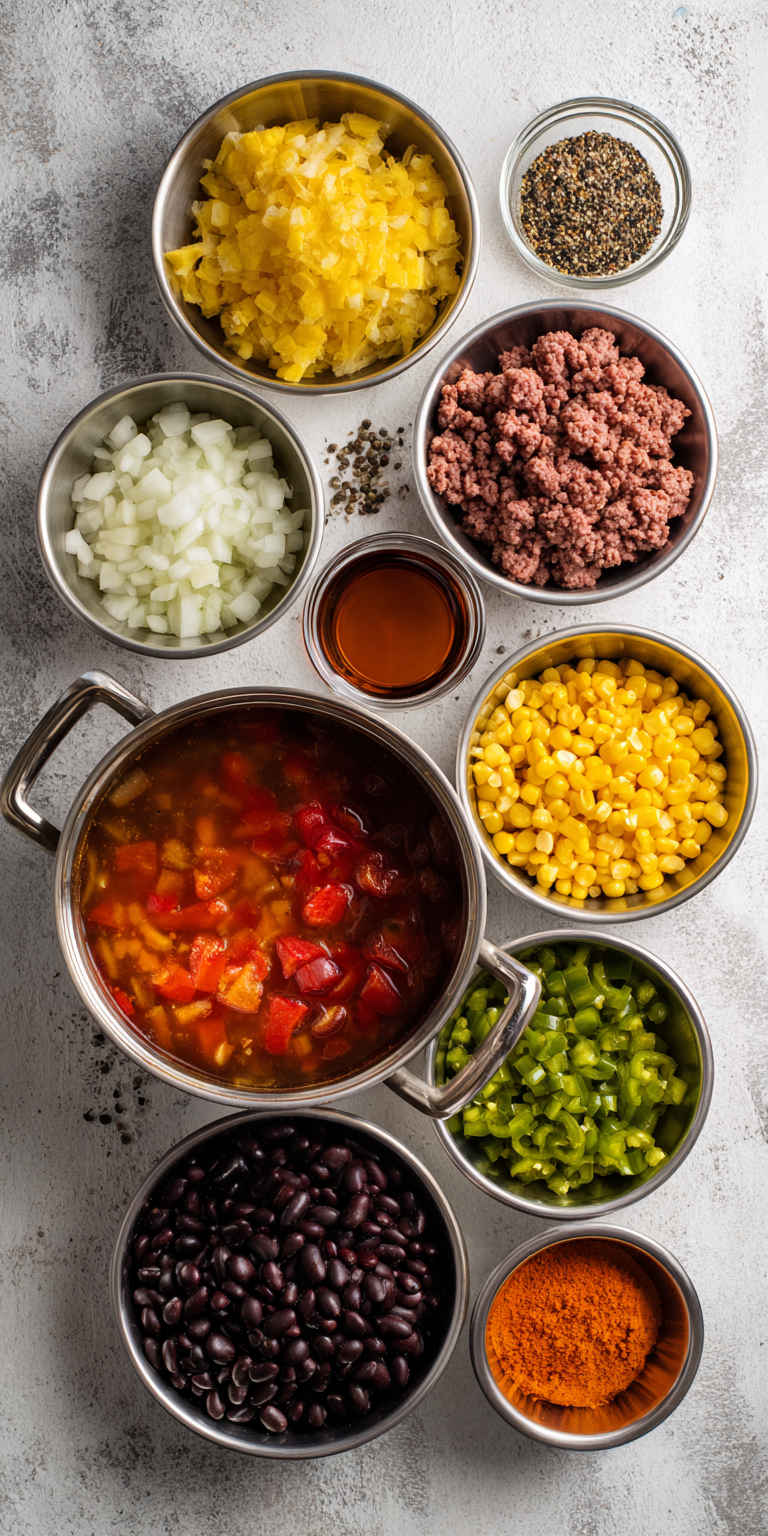 Hearty Family Taco Soup – Quick & Cozy One-Pot Meal served warm with cozy spices