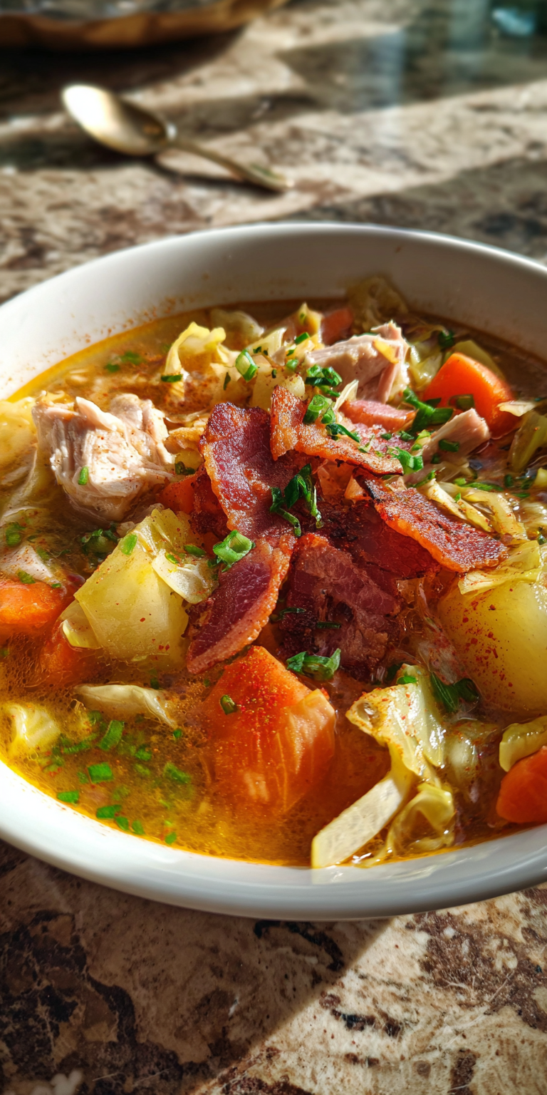 Irish Chicken Bacon Cabbage Potato Soup – Hearty & Cozy Recipe