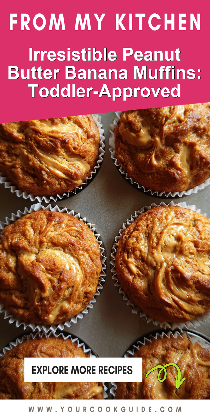 Delicious peanut butter banana muffins served warm for a healthy toddler snack