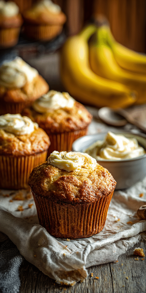 Mini Chocolate Chip Banana Muffins fresh from the oven