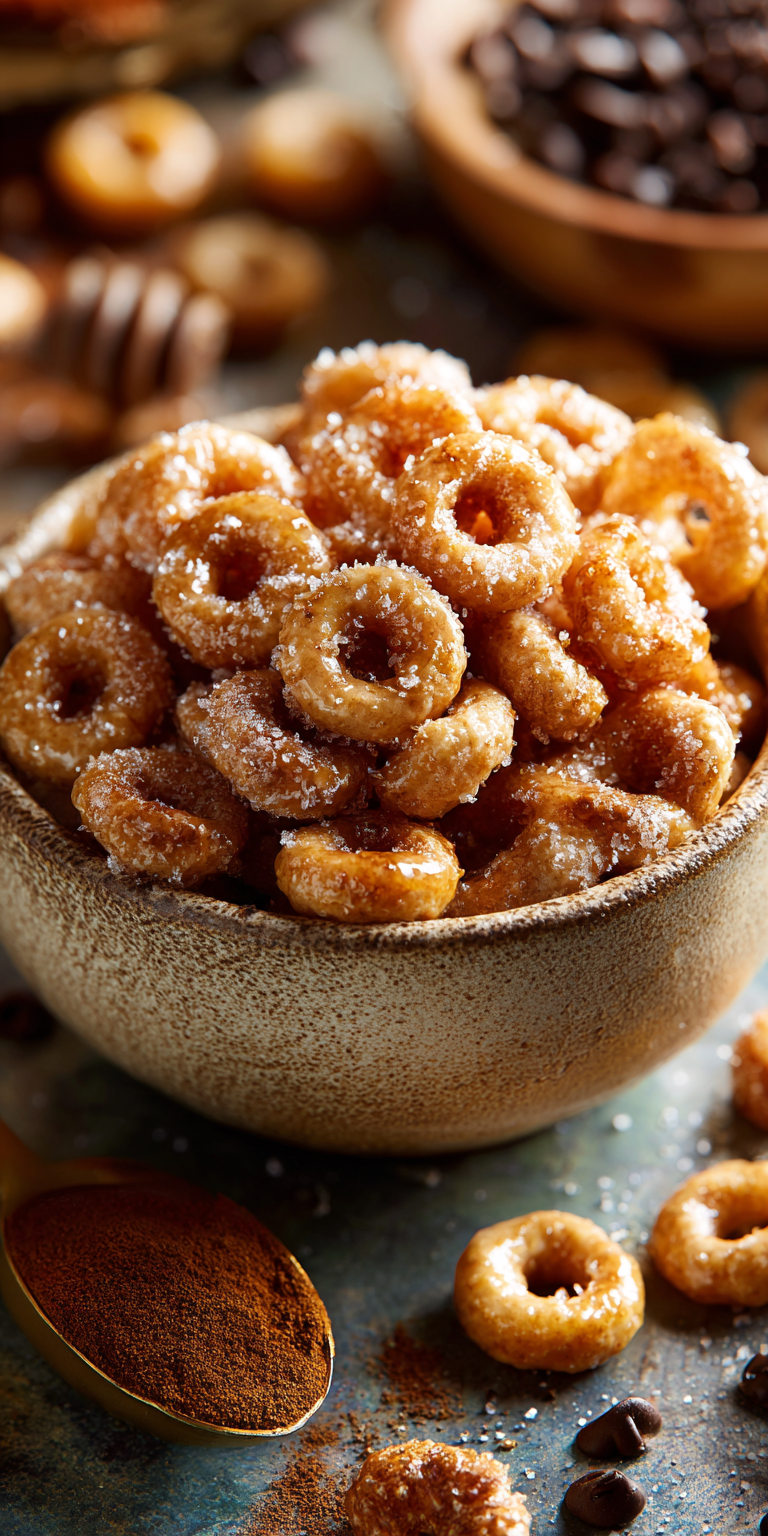 Mini Doughnut Hot Buttered Cheerios – Crunchy Sweet Delight