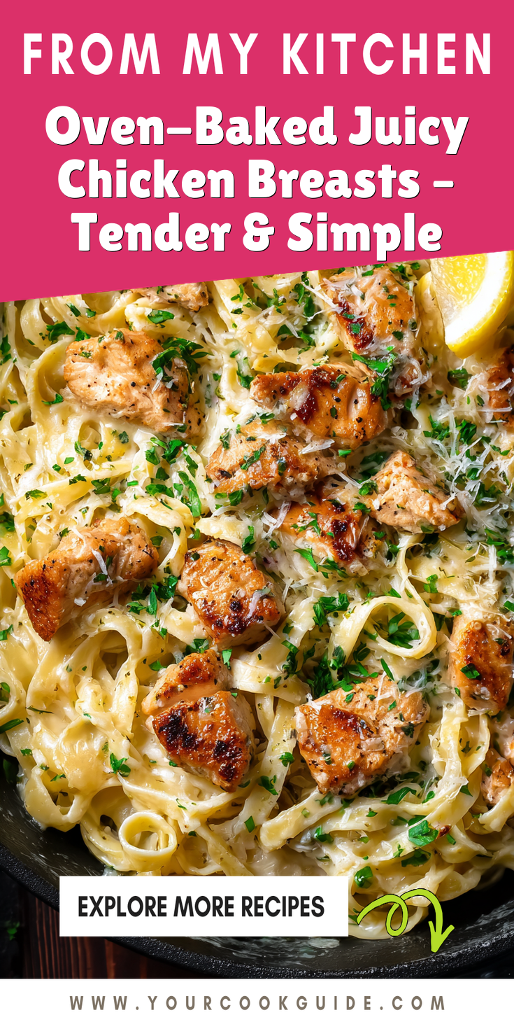 Oven-Baked Juicy Chicken Breasts – Tender & Simple served warm with cozy spices