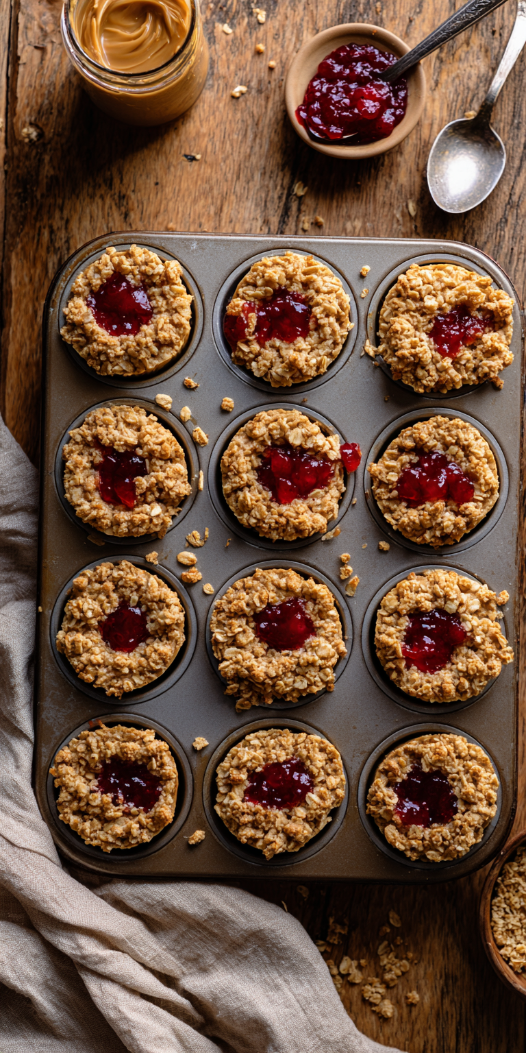 Peanut Butter & Jelly Oat Cups – Fun, Mess-Free Toddler Snacks Recipe