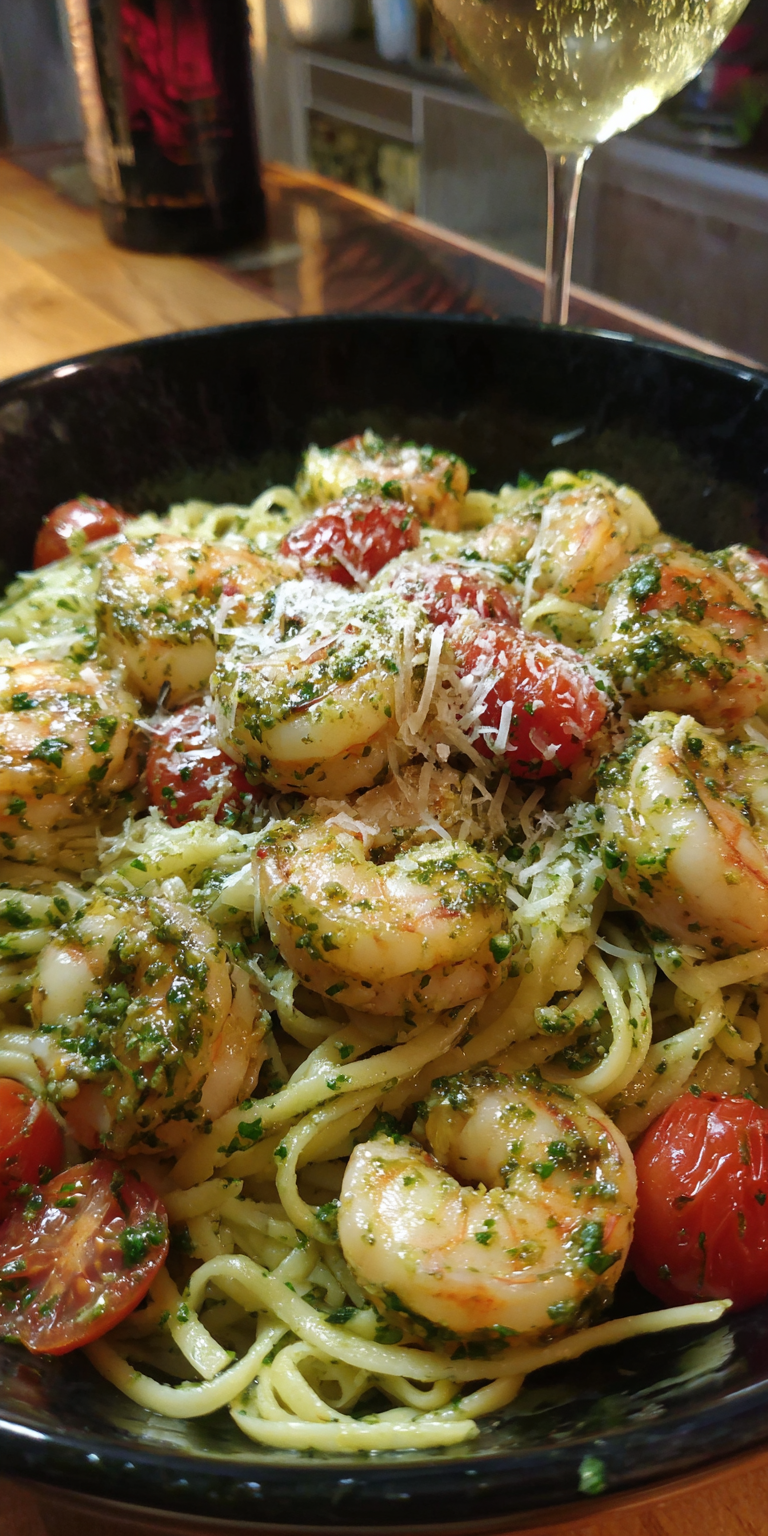 Pesto Shrimp Scampi Recipe