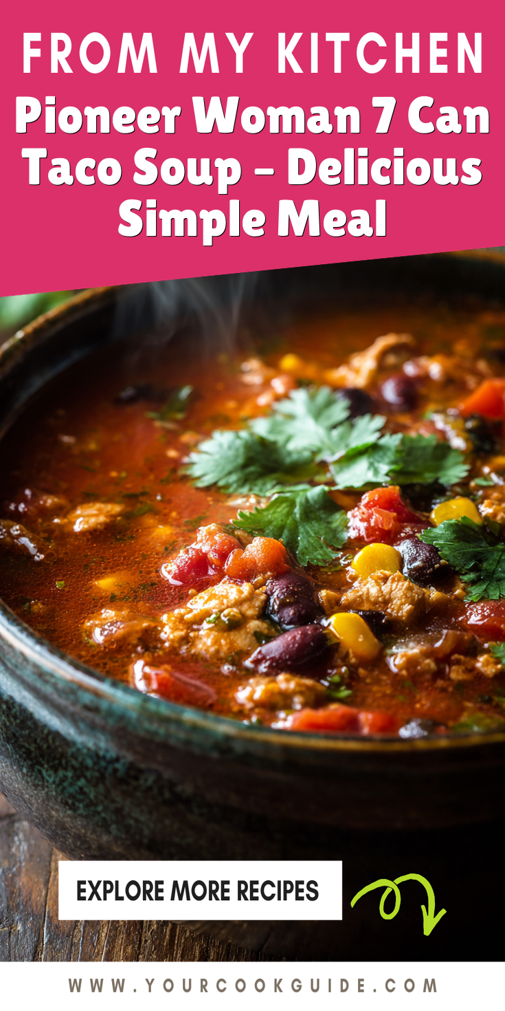 Pioneer Woman 7 Can Taco Soup – Delicious Simple Meal served warm with cozy spices