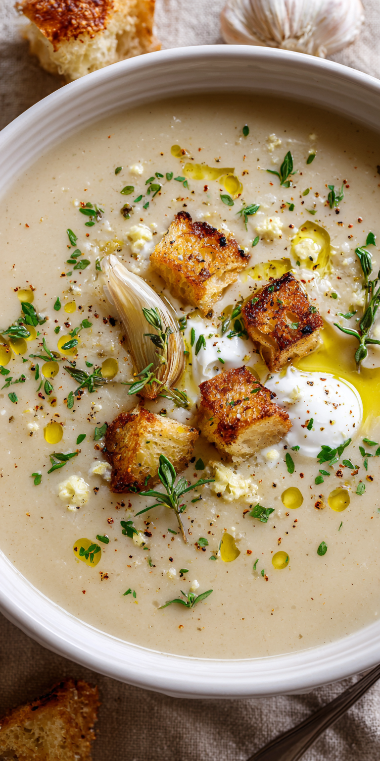 Roasted Garlic Herb Potato Soup – Creamy & Delicious Recipe