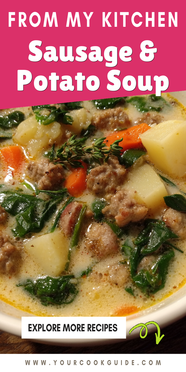 Sausage & Potato Soup served warm with cozy spices