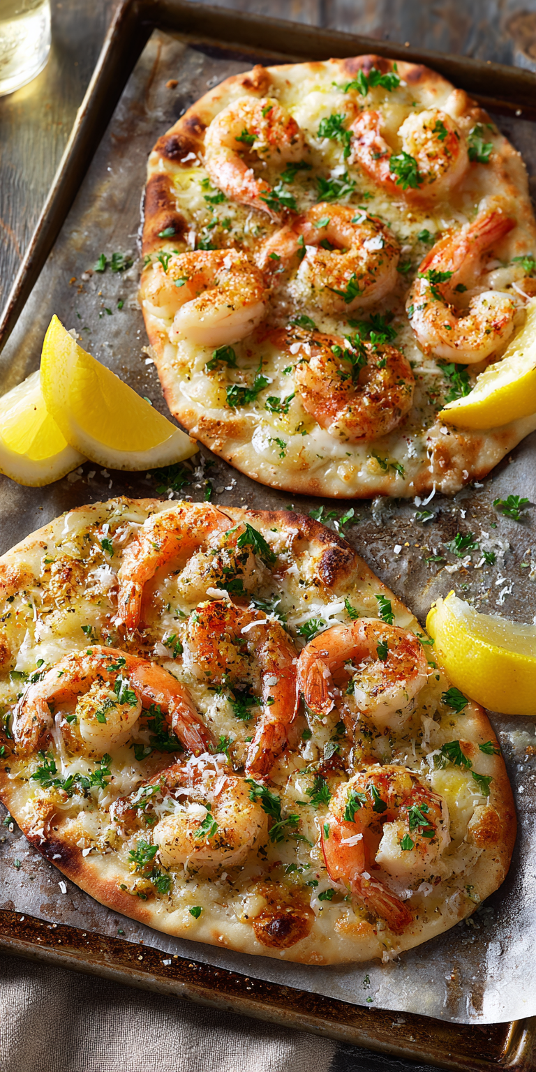 Shrimp Scampi Flatbread Pizza Recipe