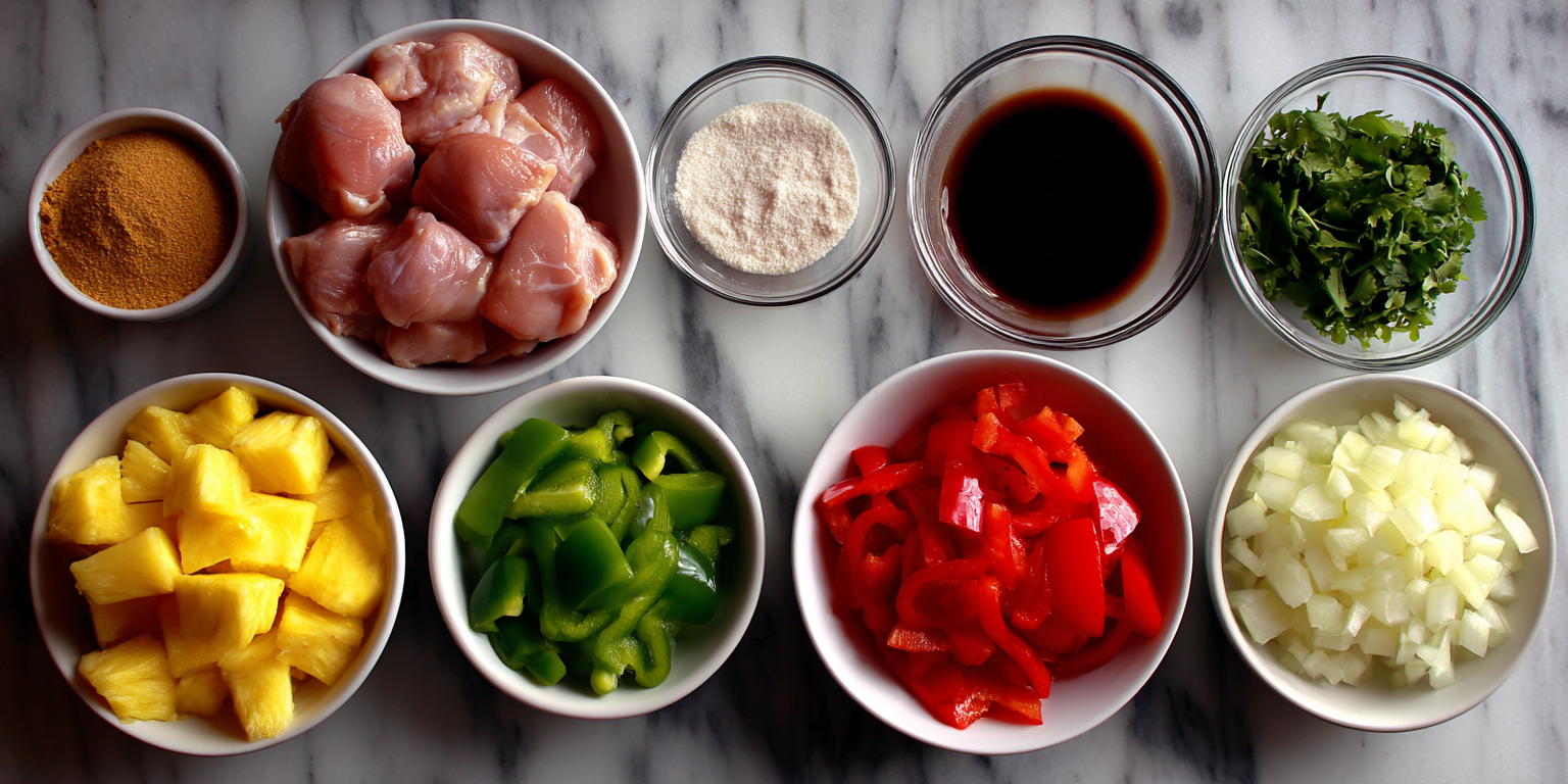 Slow Cooker Pineapple Chicken served warm with cozy spices