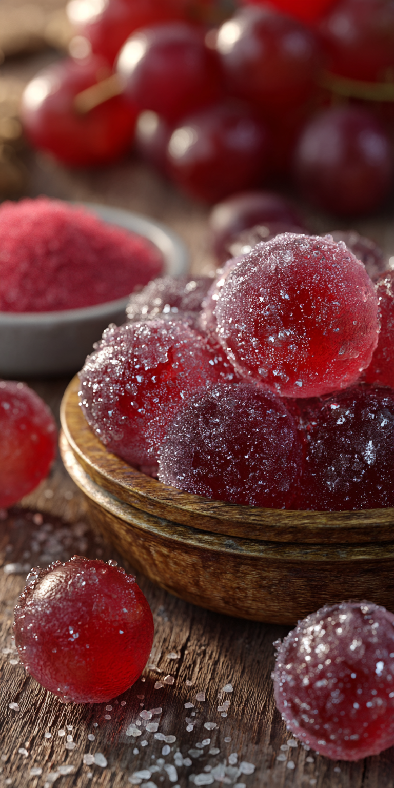 Sour Patch Grapes – Tangy & Sweet Explosion in Every Bite 🍇🍋 served warm with cozy spices