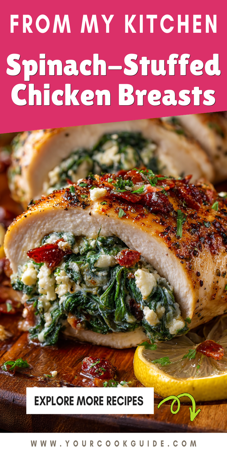 Spinach-Stuffed Chicken Breasts served warm with cozy spices