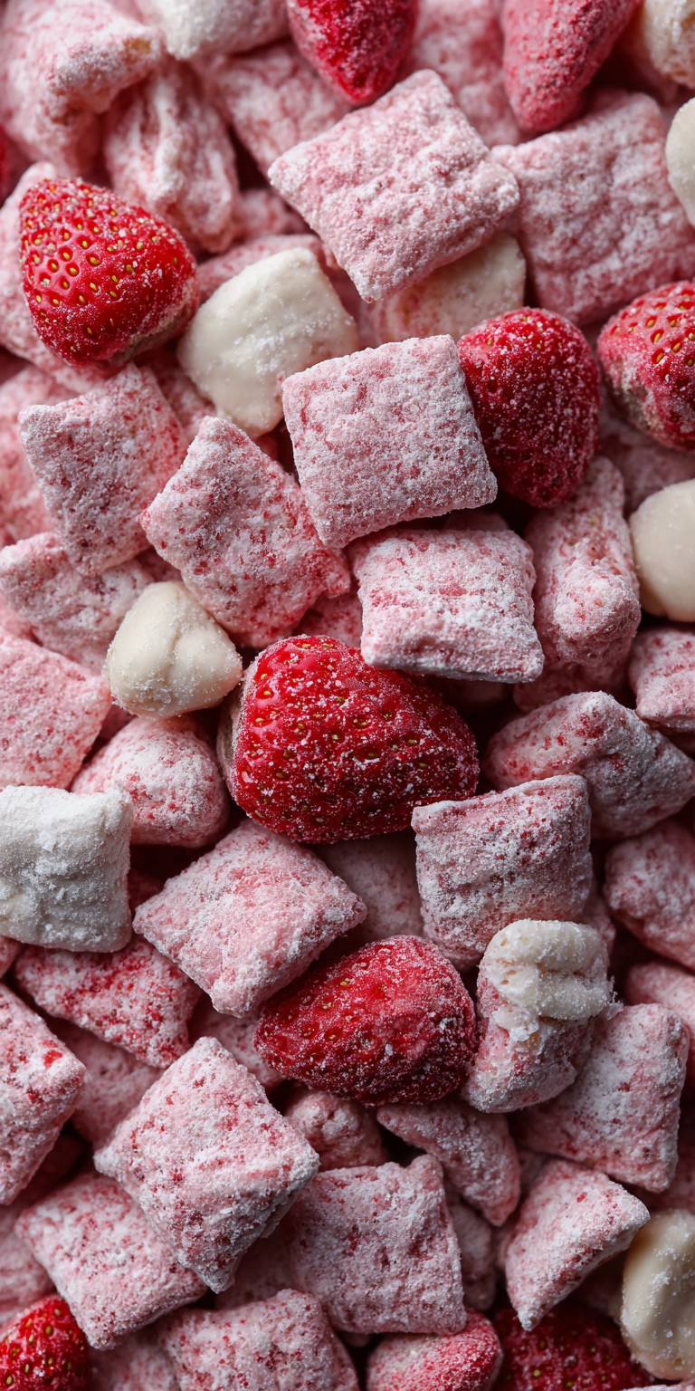 Strawberry Shortcake Puppy Chow – Fluffy Dessert Mix Recipe