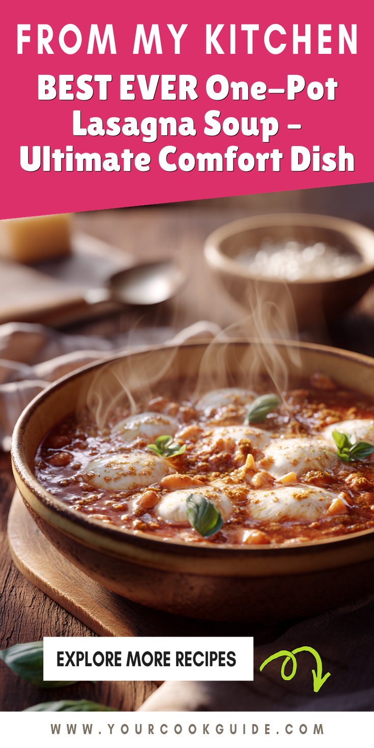 Ultimate One-Pot Lasagna Soup – Family Favorite Comfort served warm with cozy spices