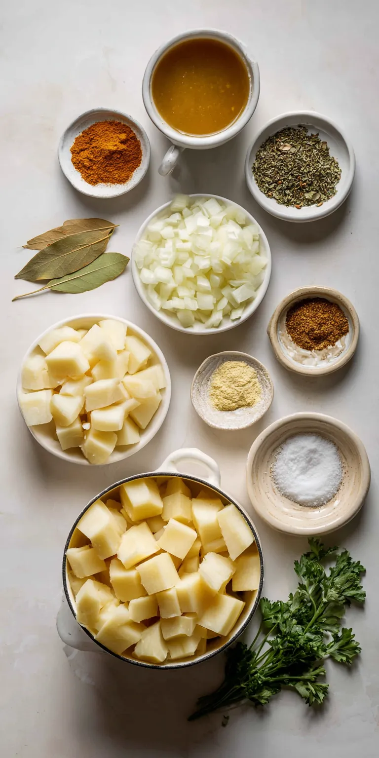 Vegan Potato Soup – Smooth, Creamy, Dairy-Free served warm with cozy spices