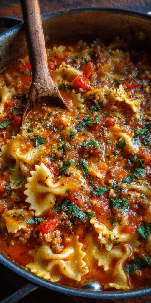 Zesty Italian Spicy Lasagna Soup Recipe