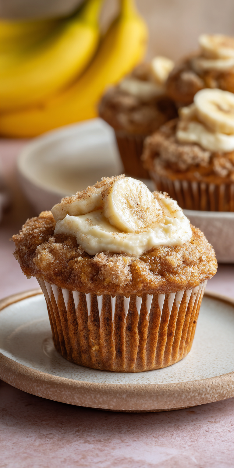 Banana Cheesecake Muffins: A Dreamy Dessert Combo! served warm with cozy spices