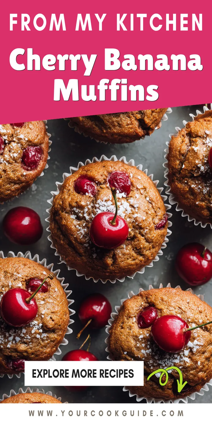Cherry Banana Muffins served warm with cozy spices