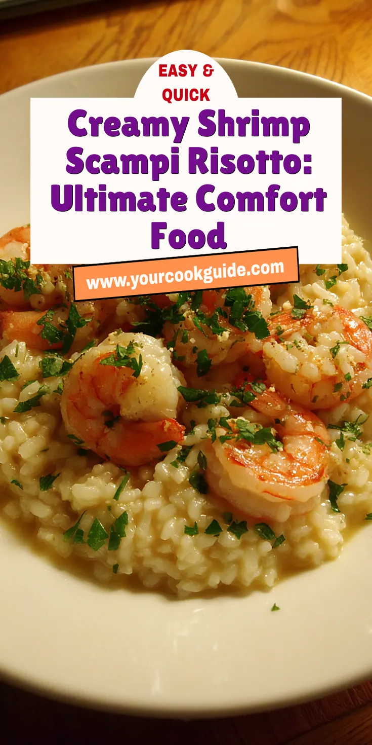 Creamy Shrimp Scampi Risotto: Ultimate Comfort Food served warm with cozy spices