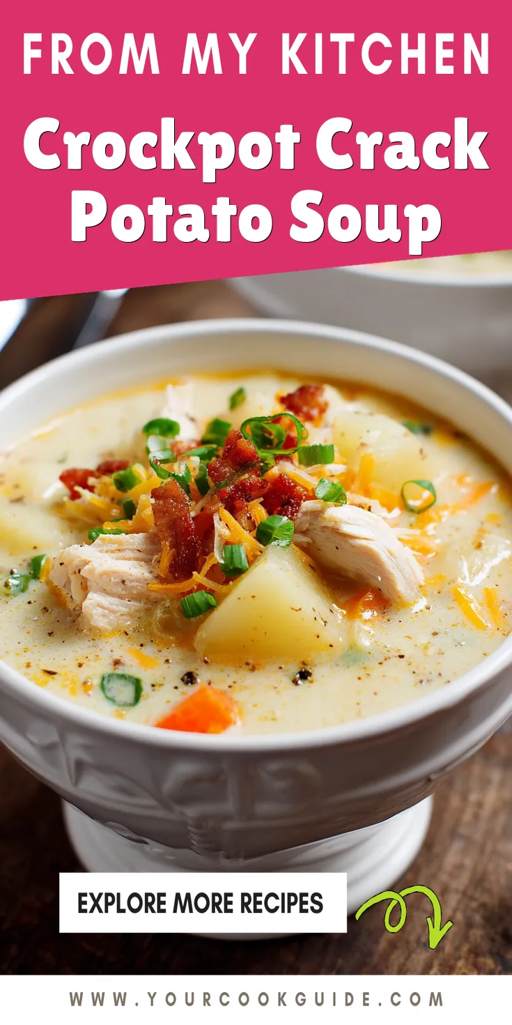 Crockpot Crack Potato Soup served warm with cozy spices