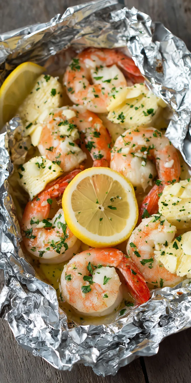 Foil-Packet Shrimp Scampi Recipe