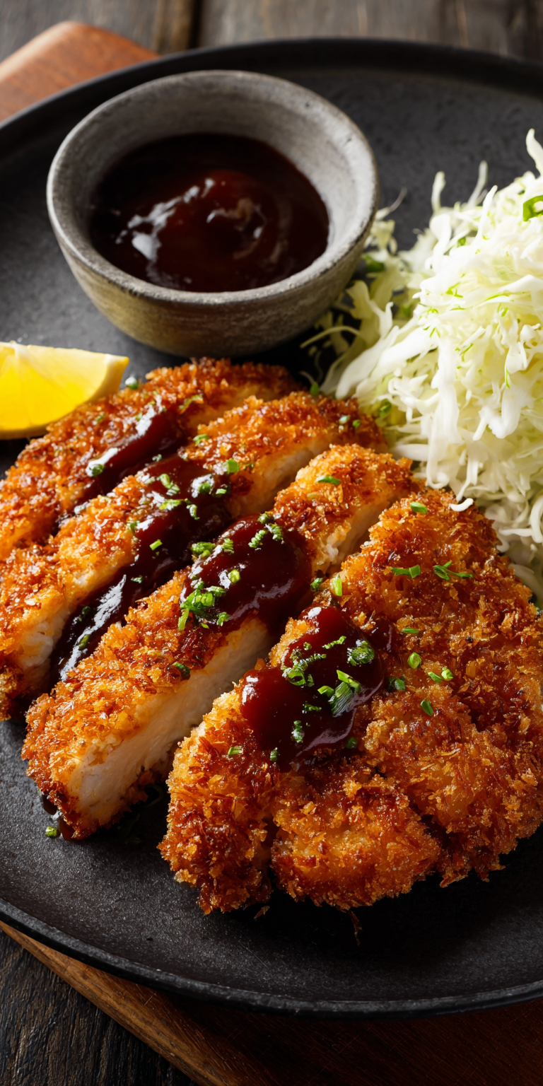 Easy Slow Cooker Chicken Katsu: A Family Favorite served warm with cozy spices