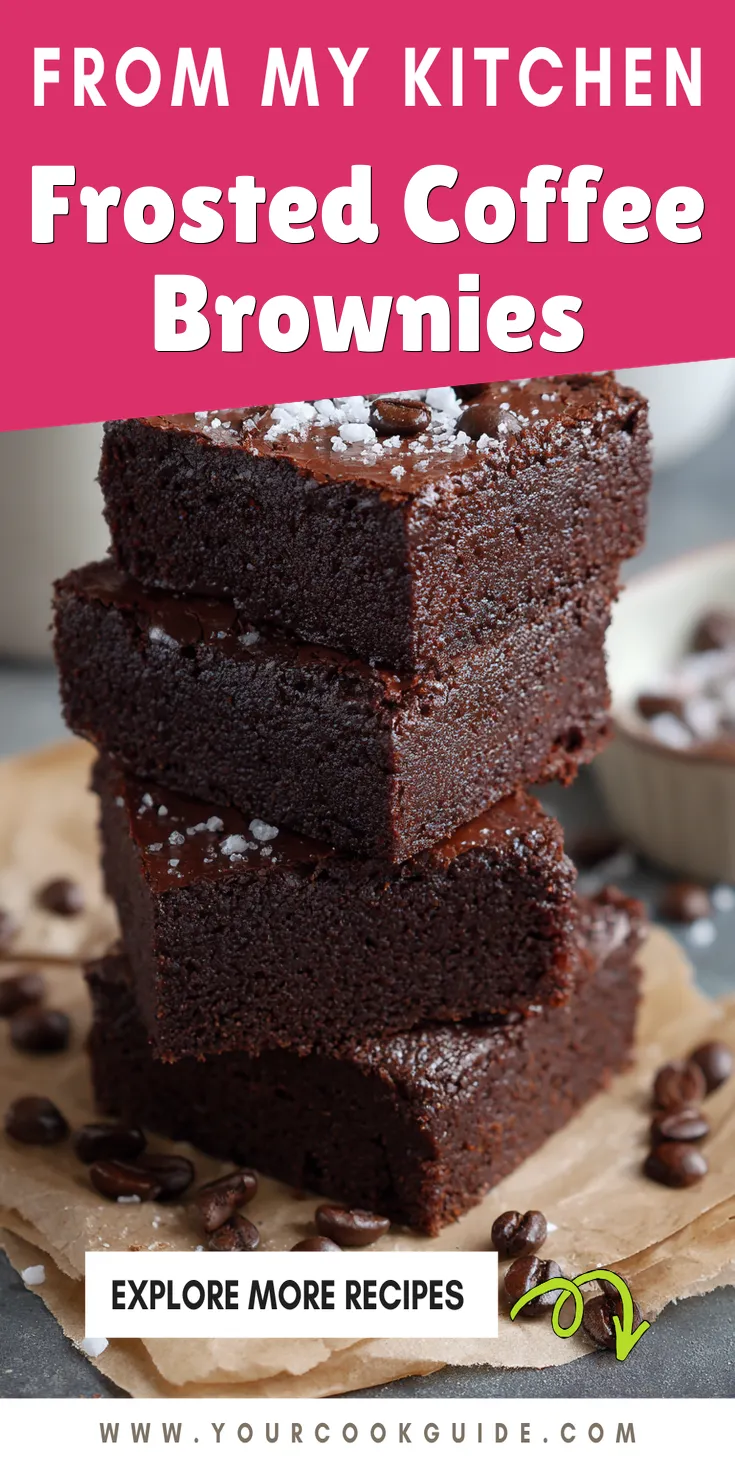 Frosted Coffee Brownies served warm with cozy spices