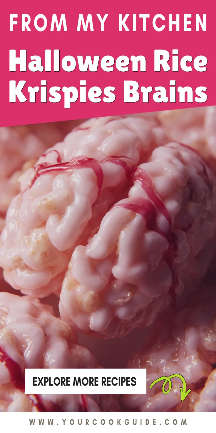 Halloween Rice Krispies Brains served warm with cozy spices