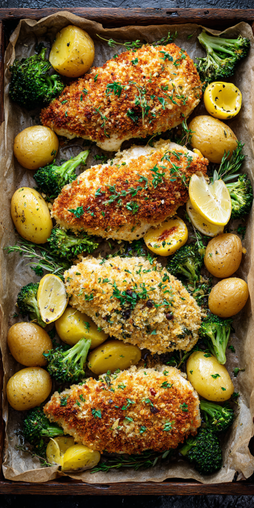 Herb-Crusted Sheet-Pan Chicken served warm with cozy spices
