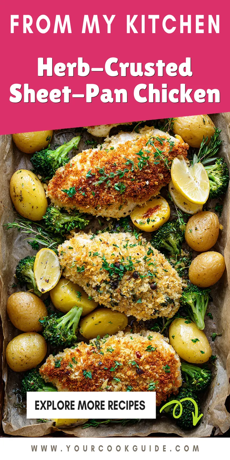 Herb-Crusted Sheet-Pan Chicken served warm with cozy spices